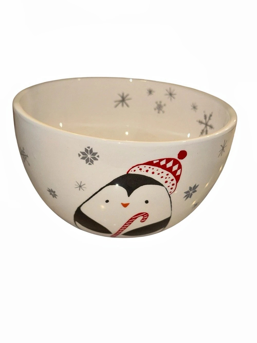 Sur La Table Holiday Penguin Collection ceramic bowl